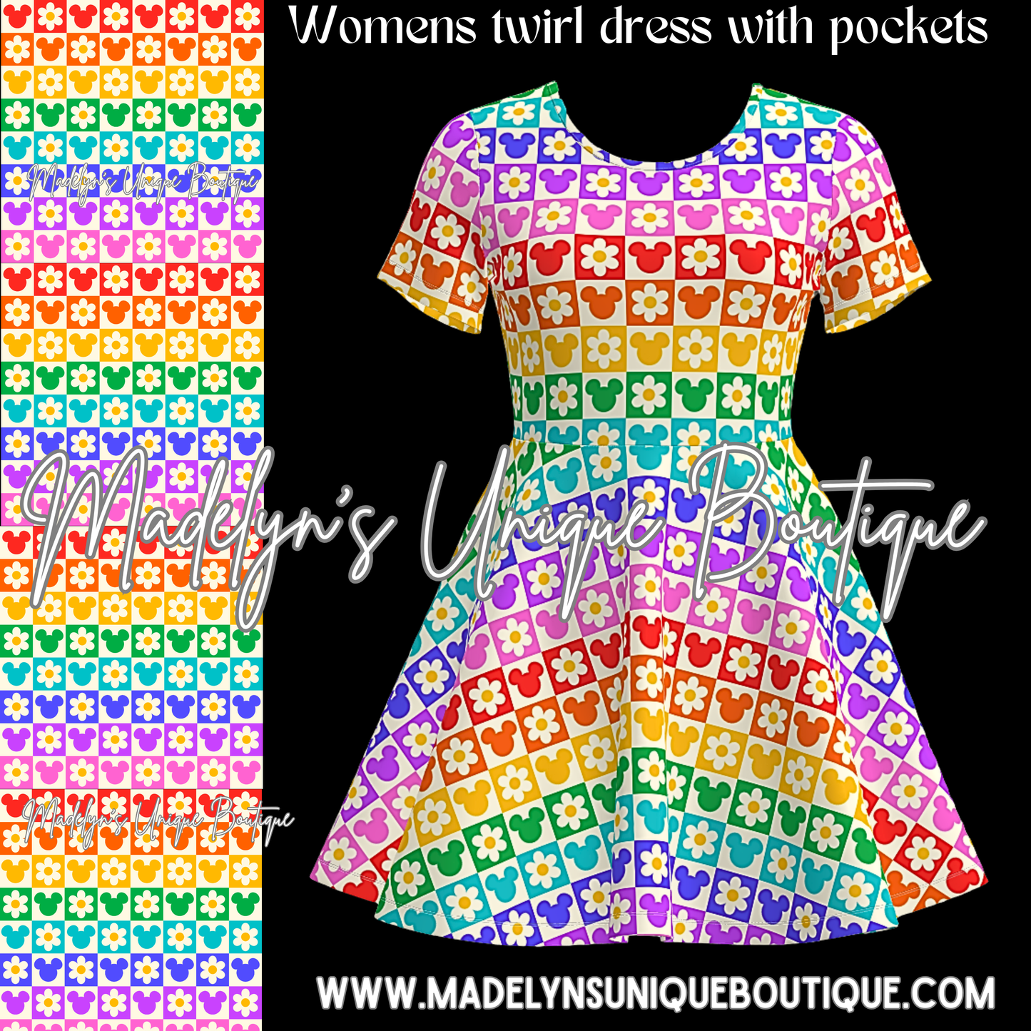 Women’s twirl dress with pockets