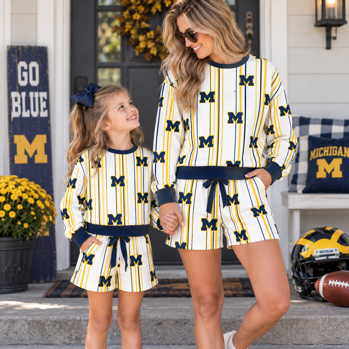 Mama and mini football sets