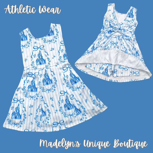 Magic castle athletic dress with built in shorts