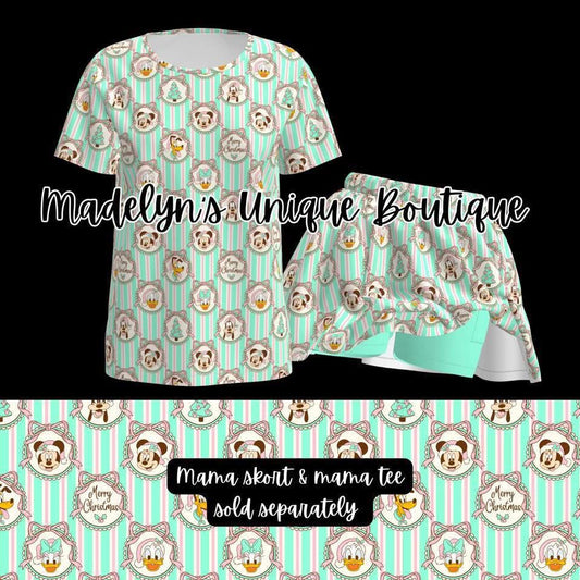 Womens tee and skort with pockets