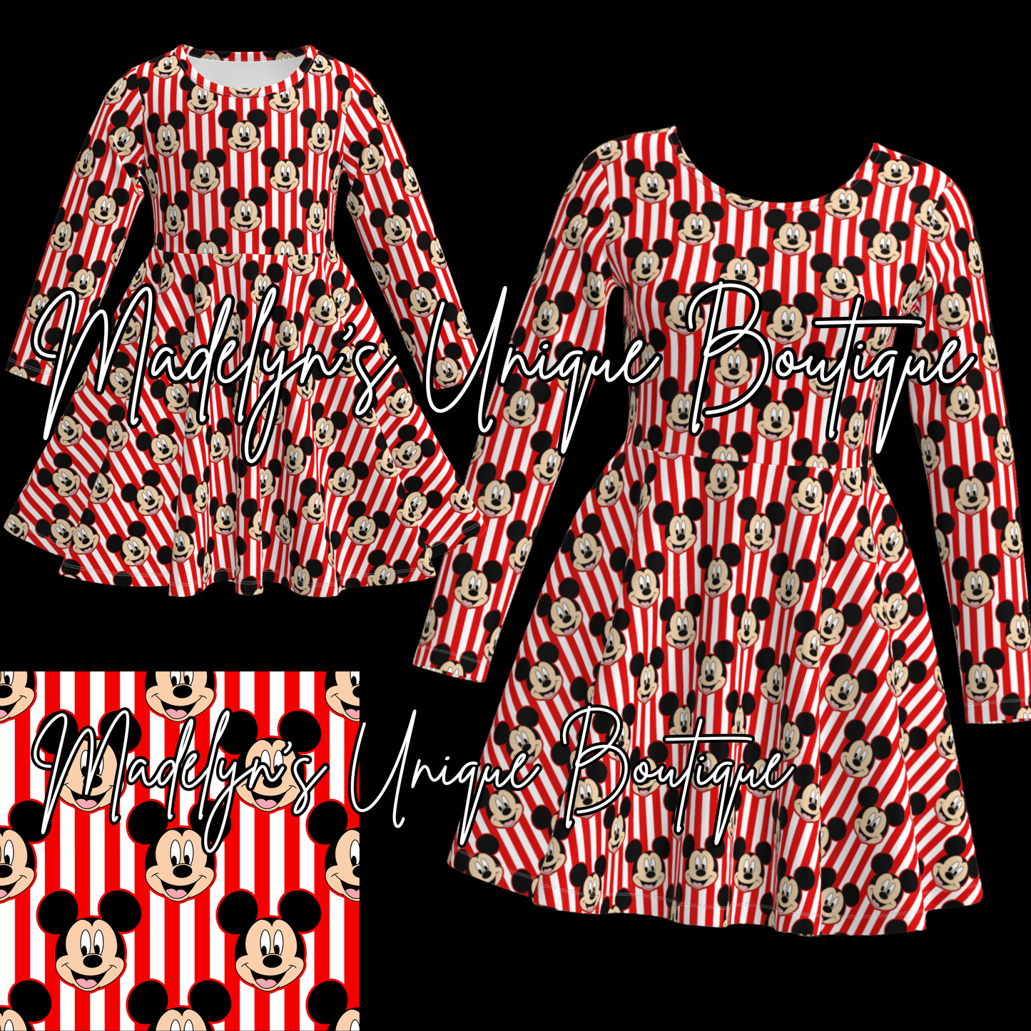 Girls long sleeve twirl dress