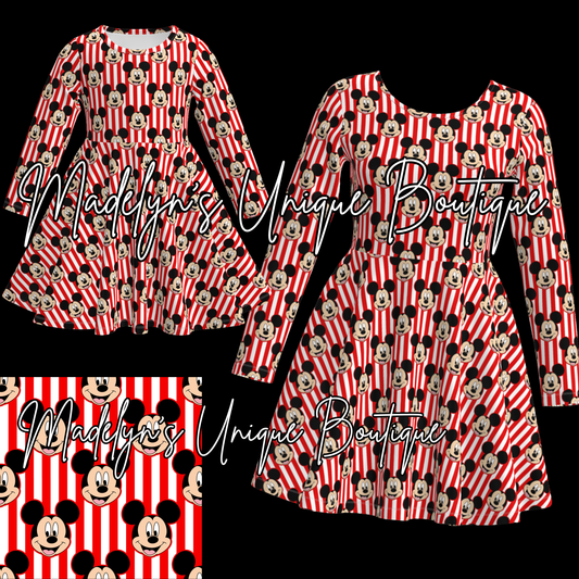 Girls long sleeve twirl dress