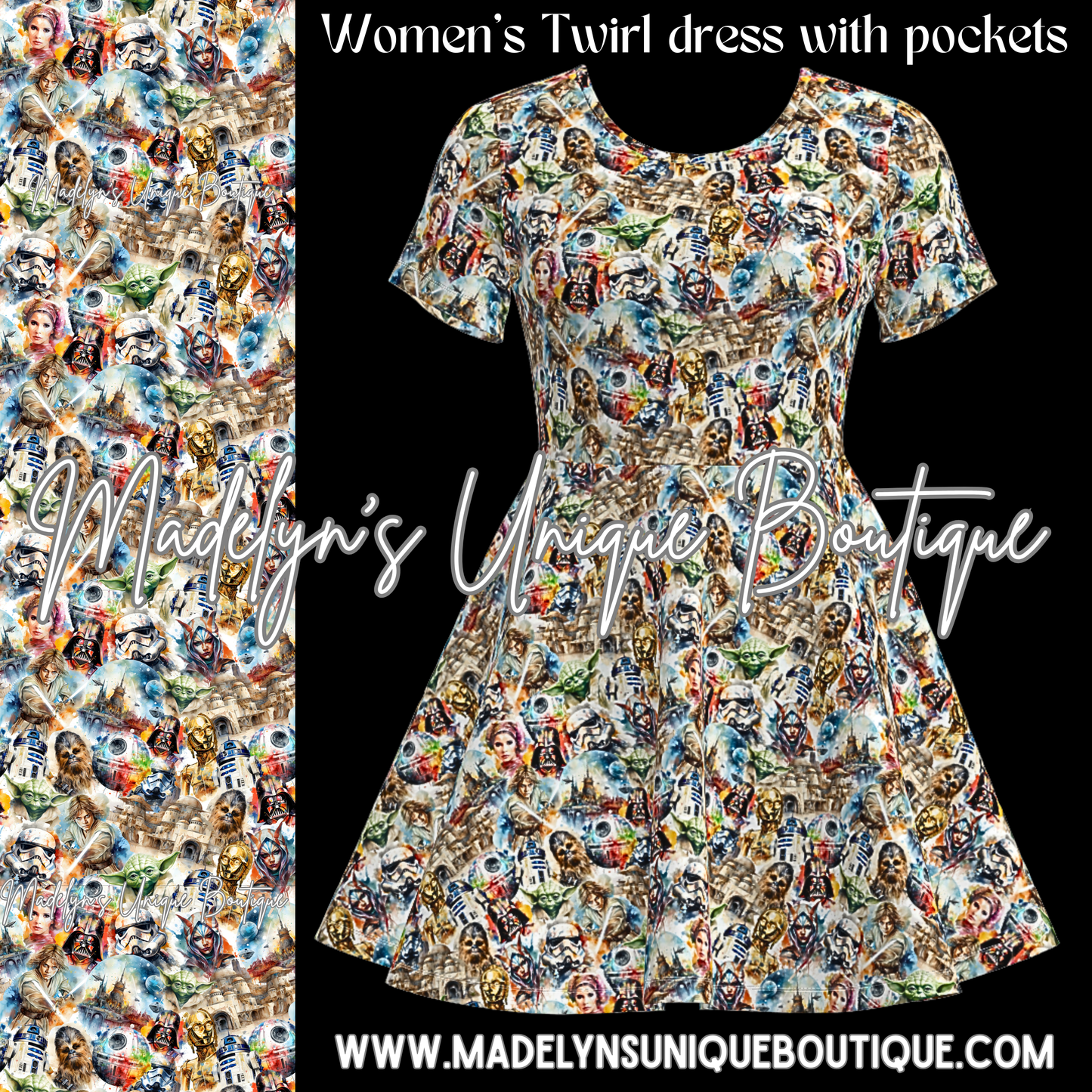 Women’s twirl dress with pockets
