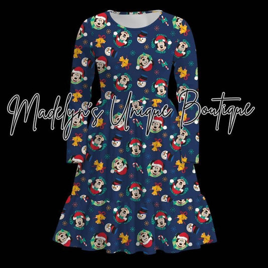 Women’s long sleeve Christmas dress with pockets