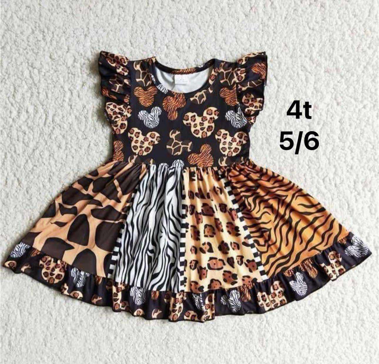 Animal print dress 4t