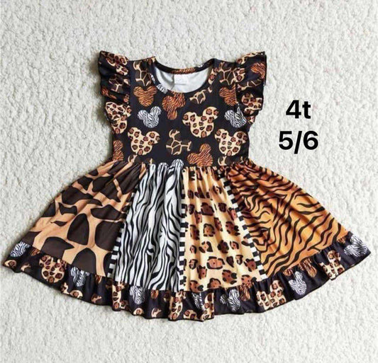 Animal print dress 4t