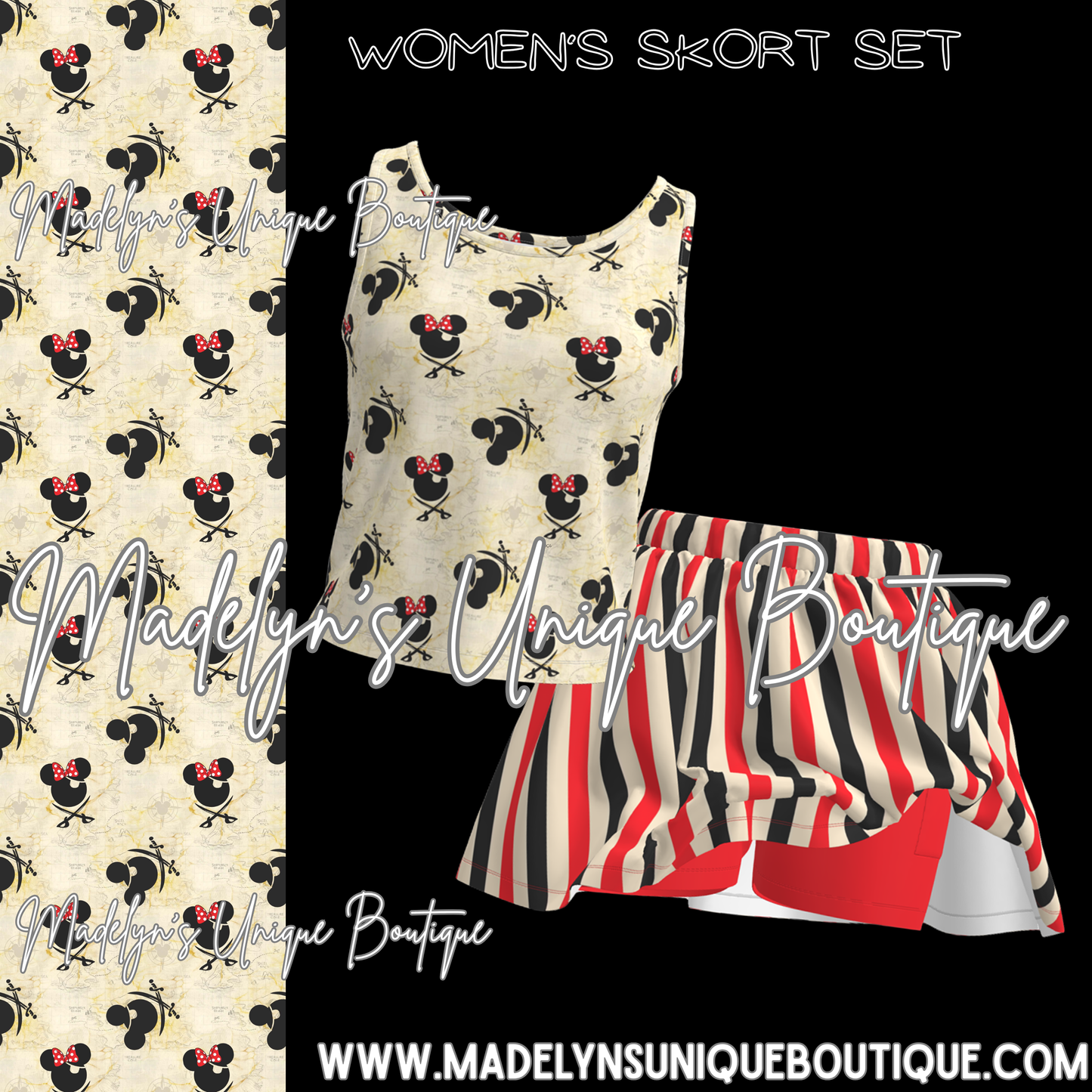 Women’s skort set “A pirates life for me”