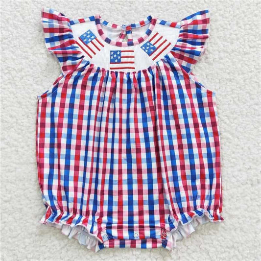 USA embroidered romper