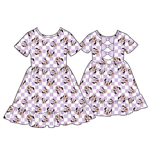 Girls bow back dress