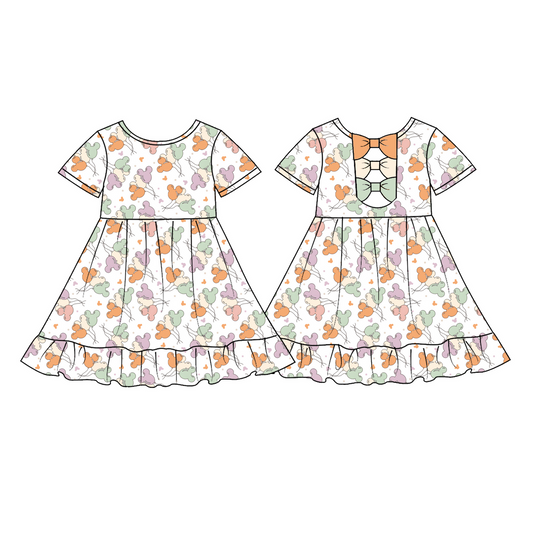 Girls bow back dress