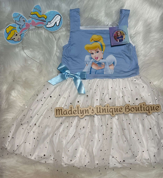 Cindy princess tulle dress- headband not included