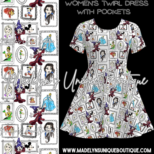 Women’s twirl dress with pockets
