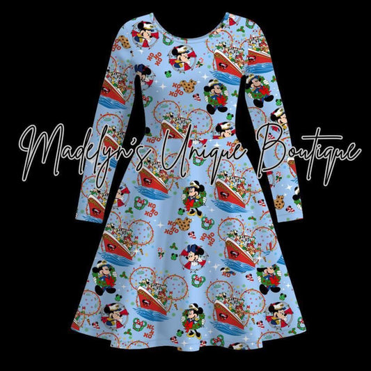 Women’s Christmas twirl dress with pockets