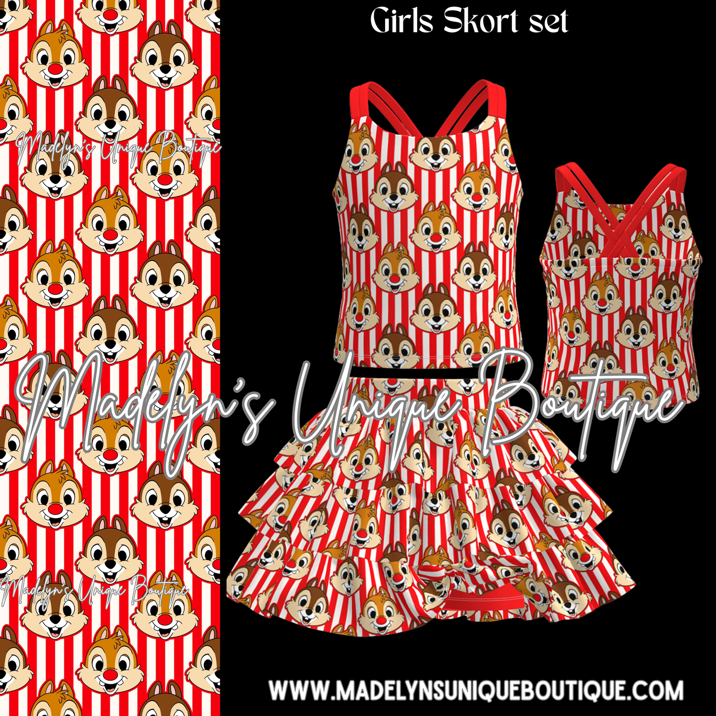 Girls skort set