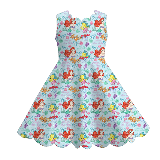 Girls scalloped dress