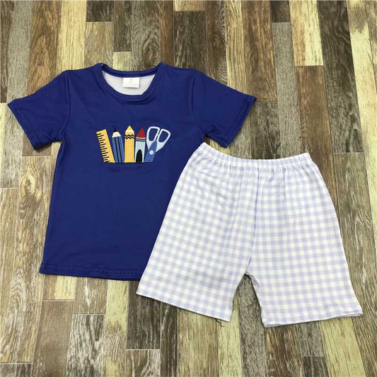 Back to school embroidered