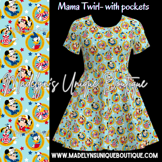 Women’s twirl dress with pockets