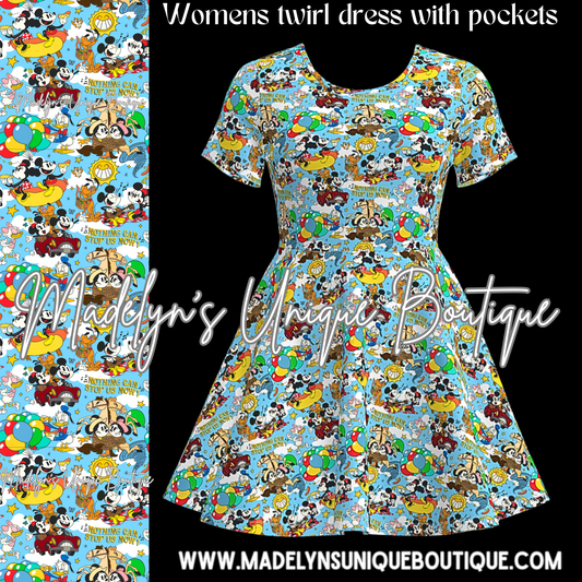 Women’s twirl dress with pockets