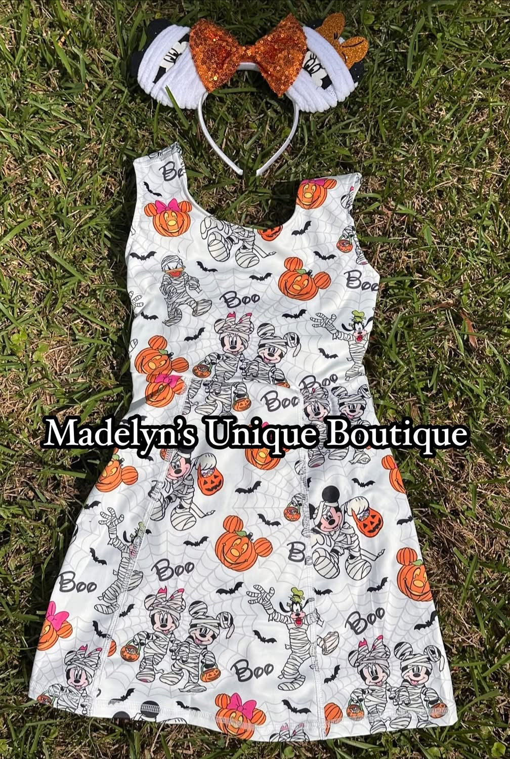 Halloween Athletic Girls dress with built in short