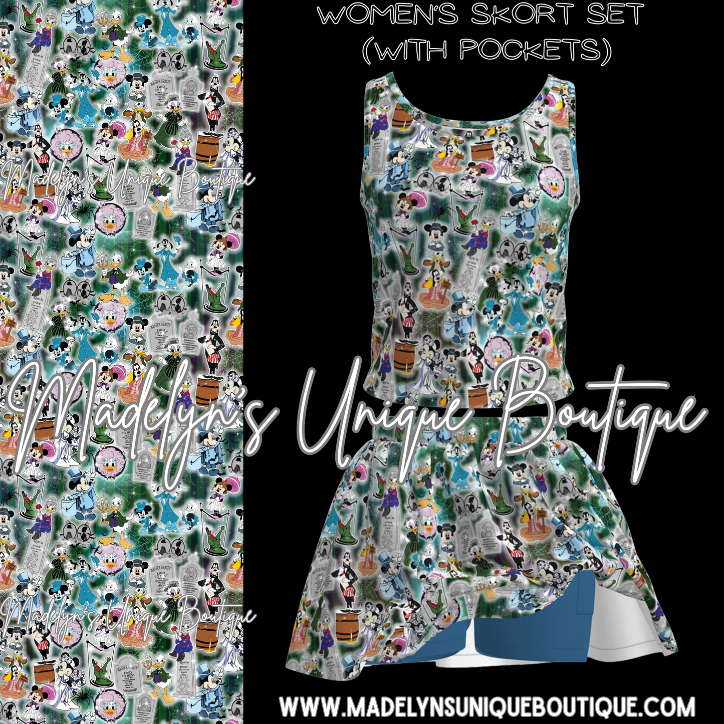 Women’s skort set “Happy Haunts”