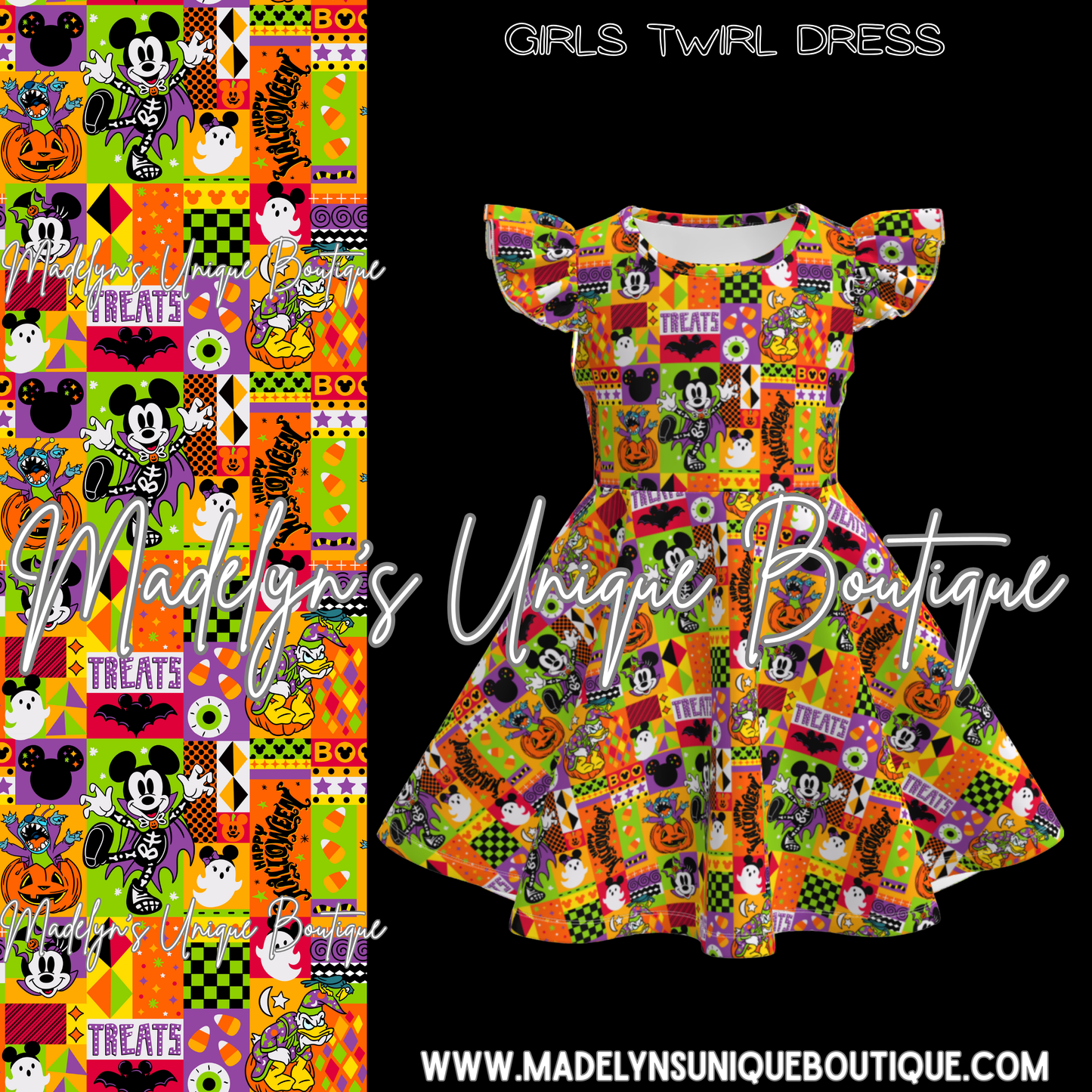 Girls twirl dress “Mainstreet mischief”