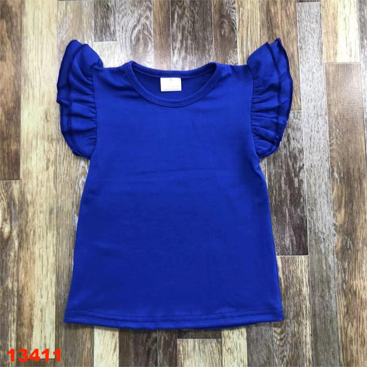 Blue ruffle shirt