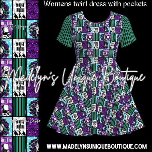 Women’s twirl dress with pockets