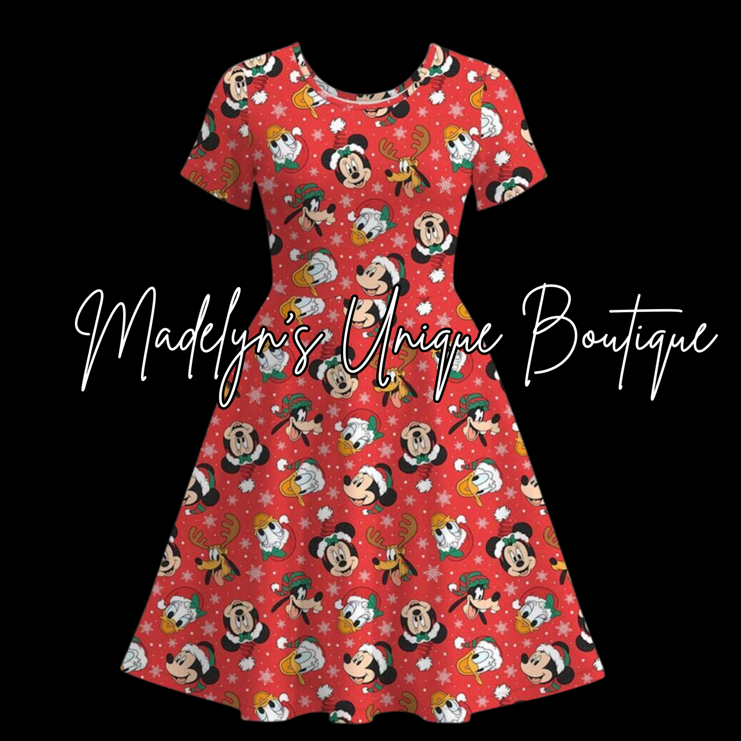 Women’s Christmas twirl dress with pockets