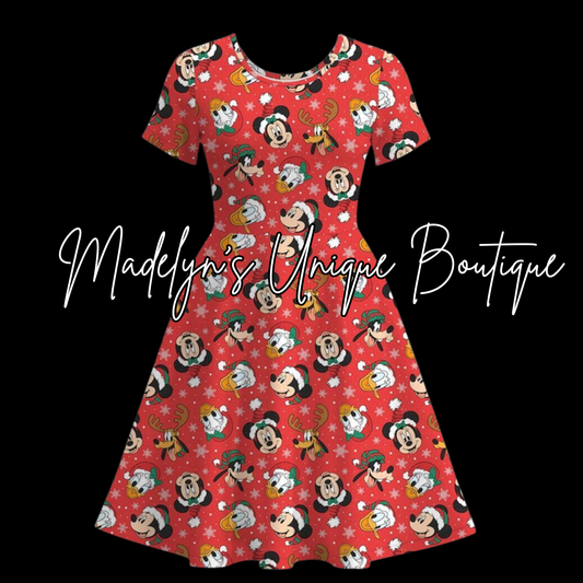 Women’s Christmas twirl dress with pockets
