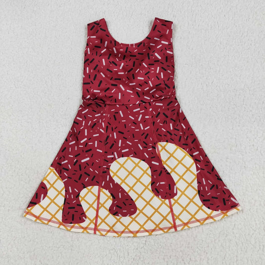 Ice cream athletic dress with shorts built in