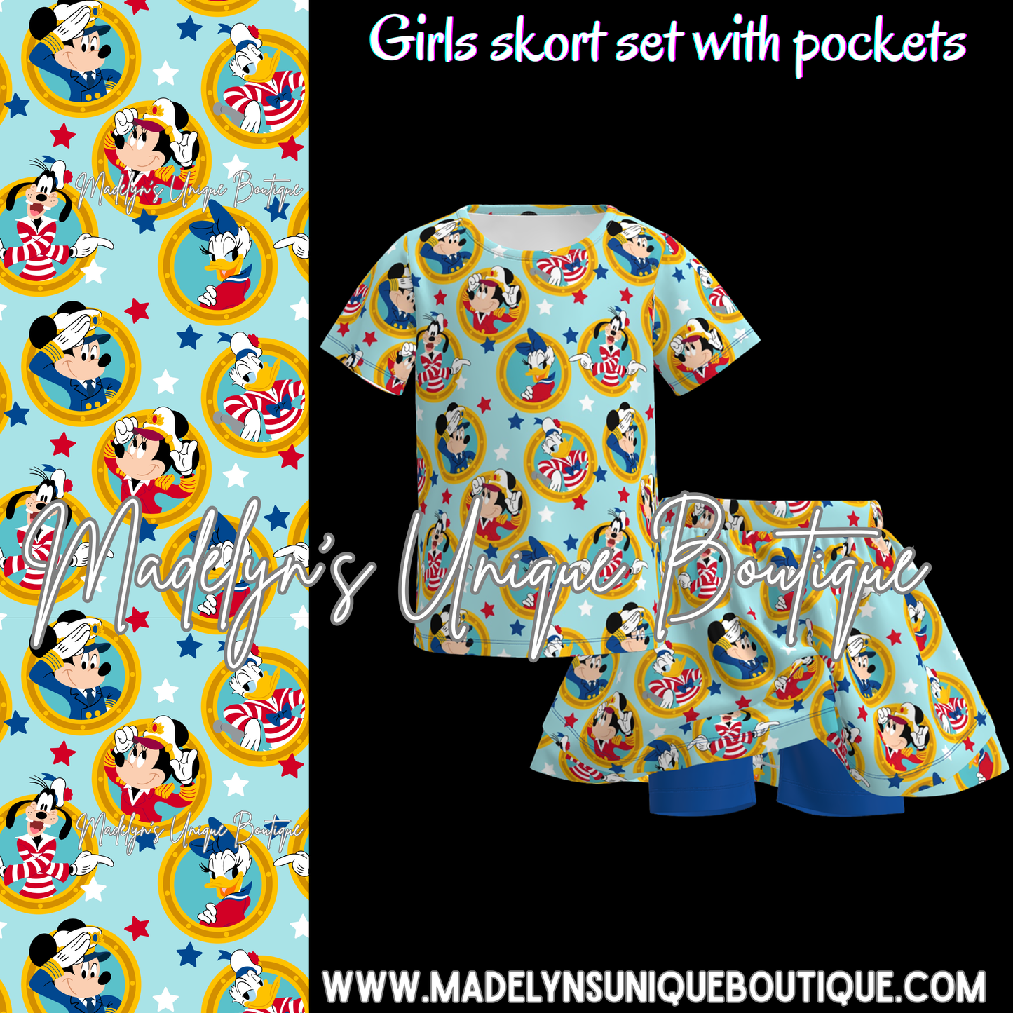 Girls skort set cruise