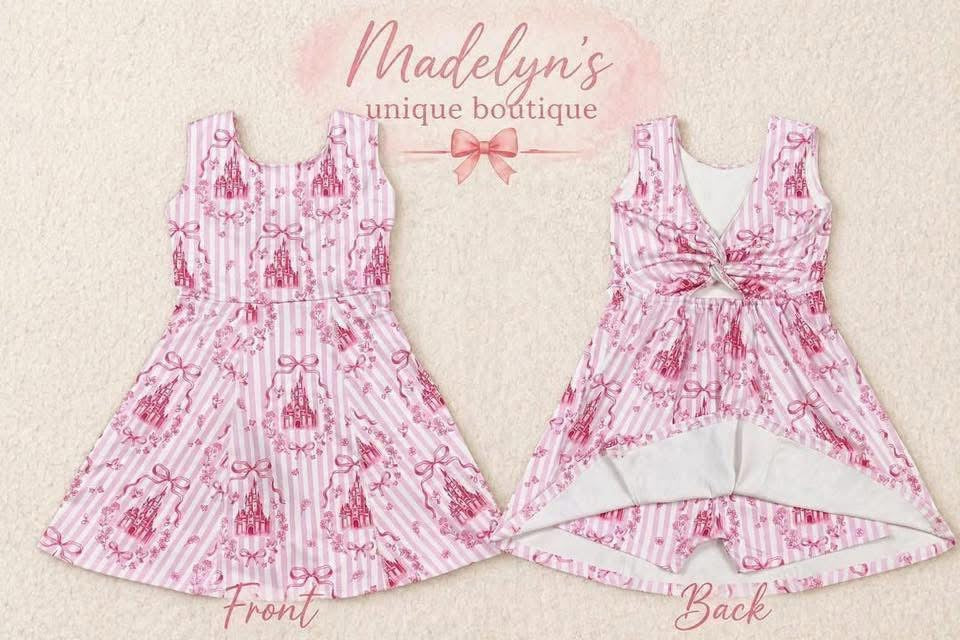 Athletic Girls dress with built in short