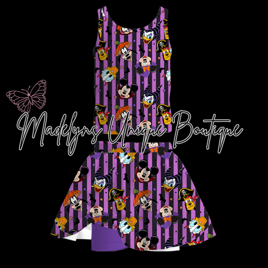 Girls skort set “Haunted on main”