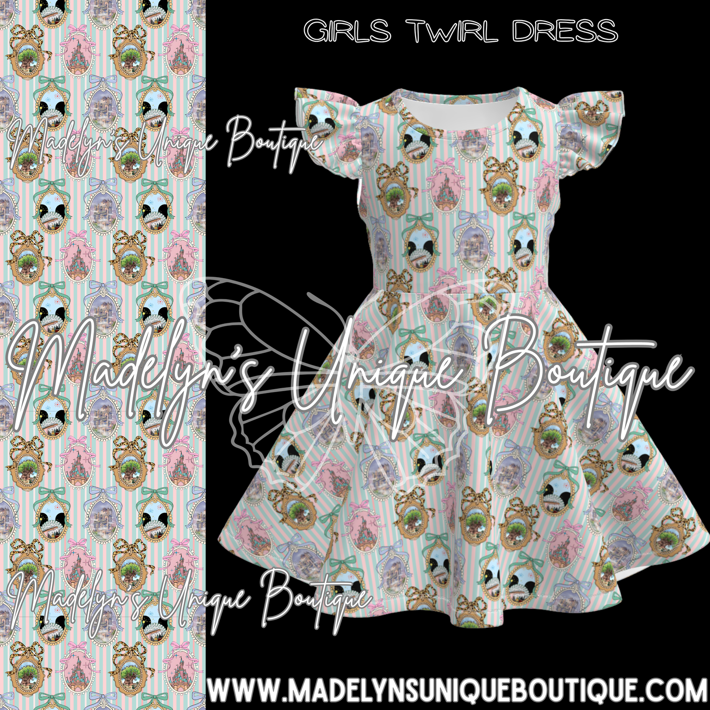 Girls twirl dress “One magical world”