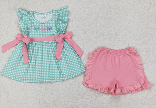 Embroidered crab set