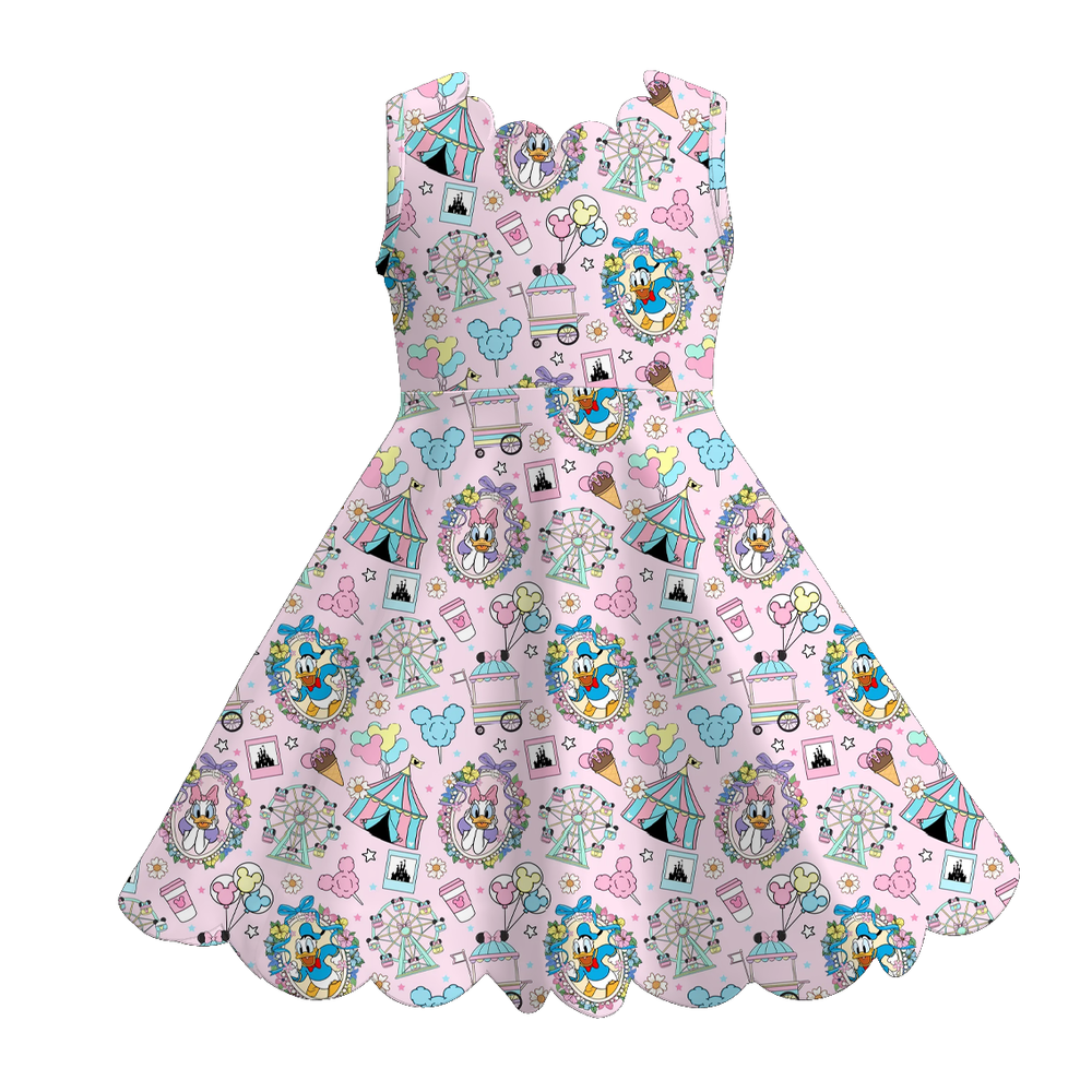 Girls scalloped dress