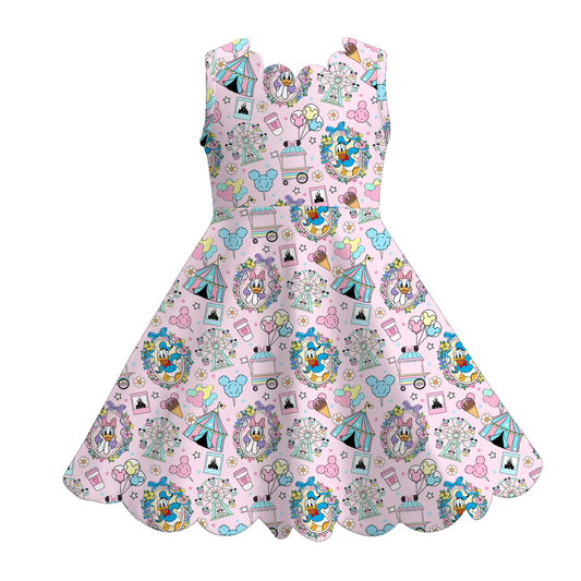 Girls scalloped dress