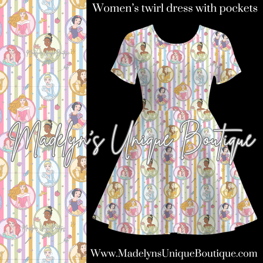 Women’s twirl dress with pockets