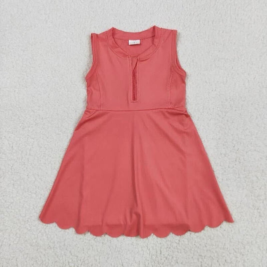 Scalloped athletic set with shorts built in