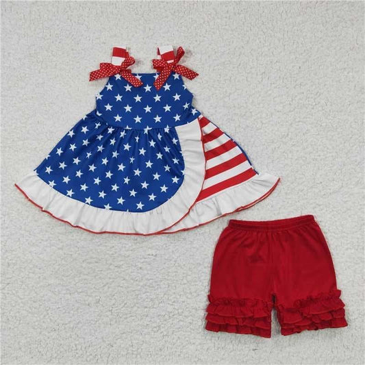 USA ruffles and bows