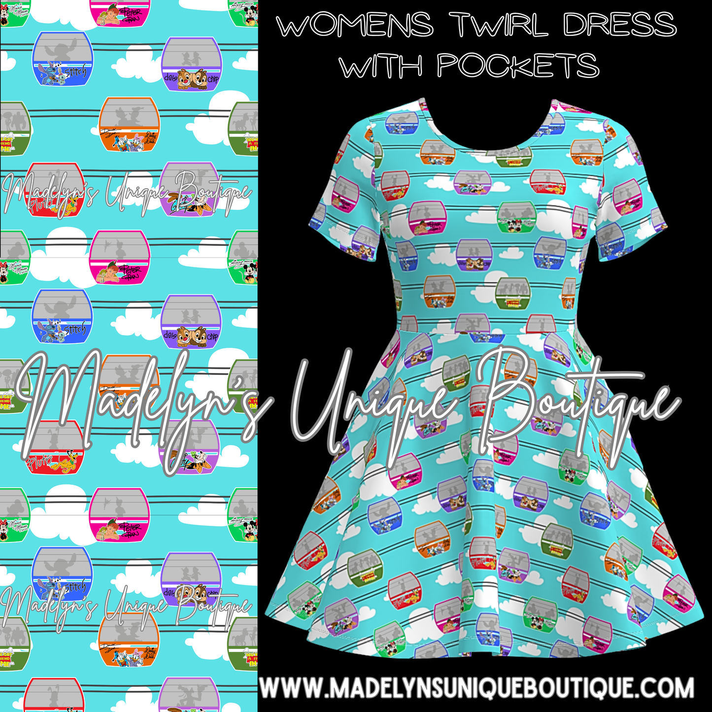 Women’s twirl dress with pockets