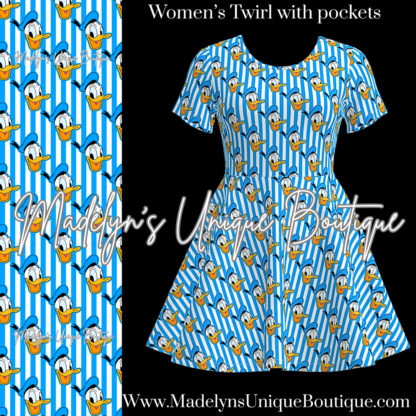 Women’s twirl dress with pockets