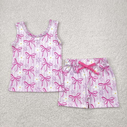 Girls pink bows