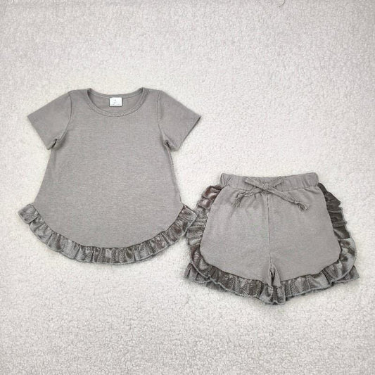 Ruffle short set