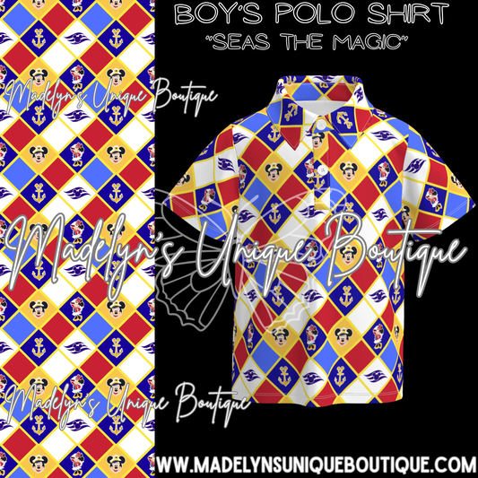 Boys polo shirt “Seas the Magic”