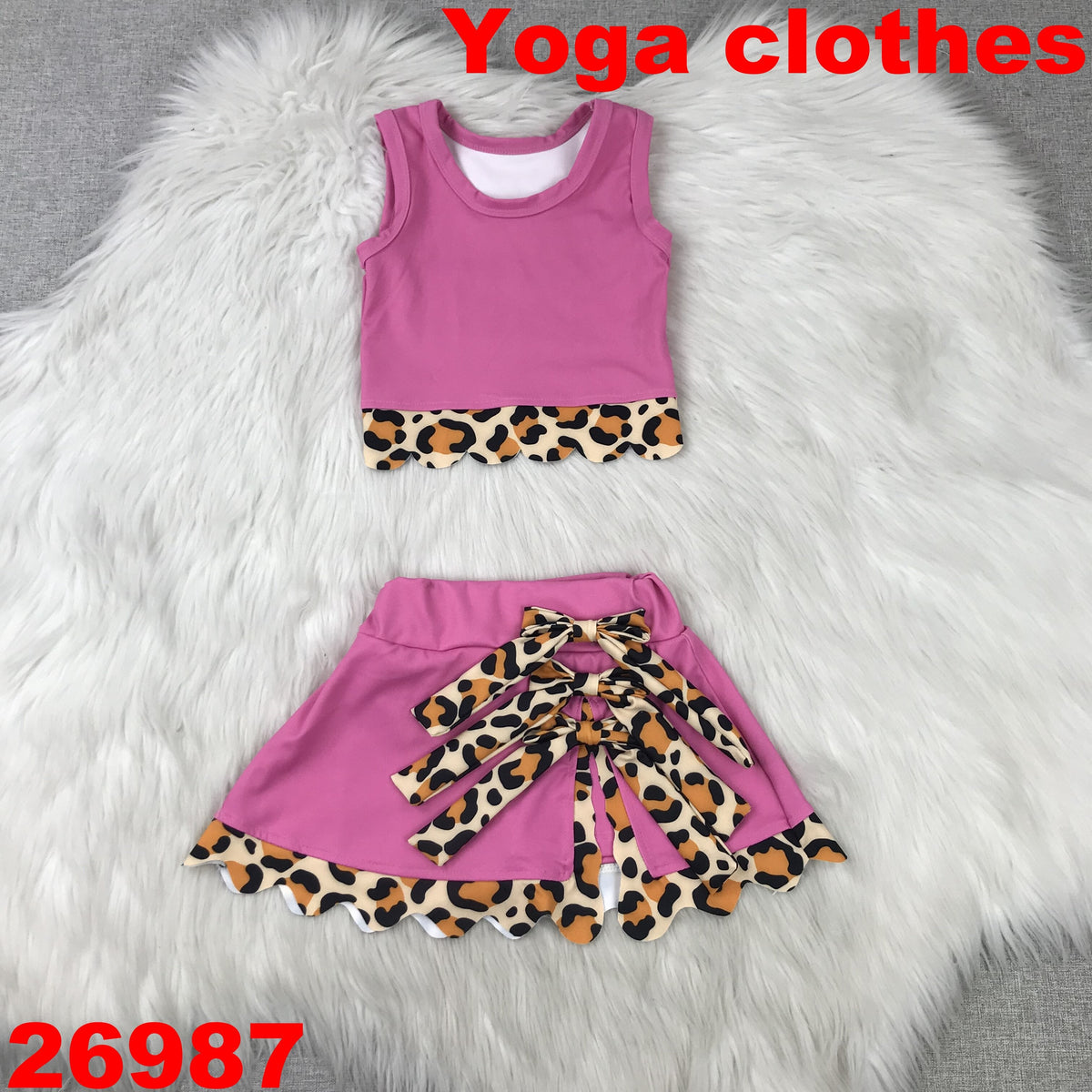 Athletic skort set with built in shorts