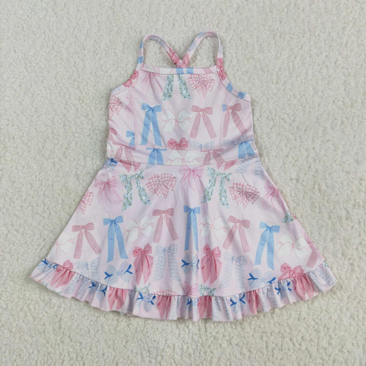 Bows athletic dress with shorts built in