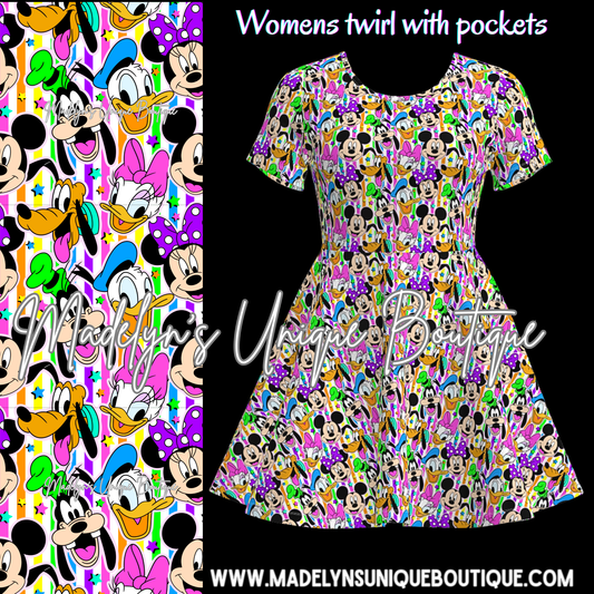 Women’s twirl dress with pockets