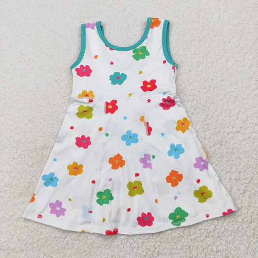 Flower athletic set with shorts built in