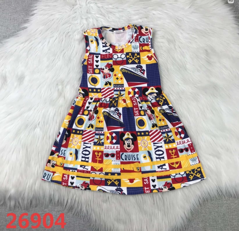 Girls cruise dress with bow on back